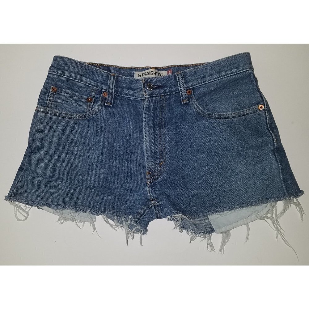 Levi's 505 Cutoff Denim Shorts Booty Jean Size 32
